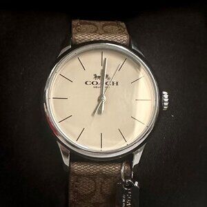 Coach Silver Logo Band Watch – Brand New in Box